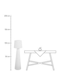 Exteriérová stojací lampa se zástrčkou Lady, Bílá, Ø 30 cm, V 110 cm