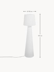 Outdoor vloerlamp Lady met stekker, Lamp: polyethyleen, Wit, Ø 30 x H 110 cm