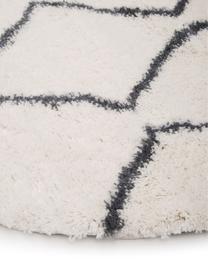 Tapis moelleux à poils longs Velma, Blanc crème, Ø 150 cm (taille M)