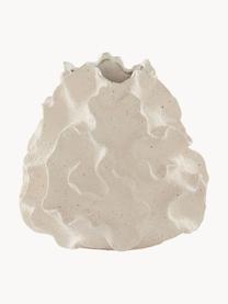 Vase design artisanal Iva, haut. 22 cm, Céramique, Blanc cassé, Ø 24 x haut. 22 cm