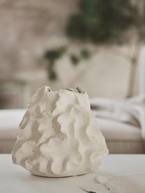 Ručně vyrobená designová váza Iva, V 22 cm, Keramika, Tlumeně bílá, Ø 24 cm, V 22 cm