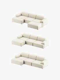 Sofa Melva (4-Sitzer), Bezug: 100 % Polyester Der strap, Gestell: Massives Kiefern- und Fic, Füße: Kunststoff Dieses Produkt, Webstoff Off White, B 319 x T 101 cm