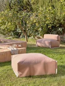 Outdoor-Pouf Square, Bezug: Polyester, Polypropylen, , Gestell: Aluminium, lackiert, Rosa, B 101 x T 101 cm