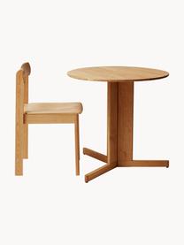 Kulatý jídelní stůl z dubového dřeva Trefoil, Ø 75 cm, Dubové dřevo, Dubové dřevo, Ø 75 cm