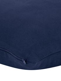 Housse de coussin coton bleu marine Mads, Bleu marine