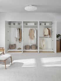 Armario modular Leon, 6 puertas (300 cm), diferentes variantes, Estructura: tablero aglomerado revest, Blanco, Interior Classic (An 300 x Al 236 cm)