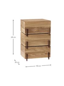 Regal Stack aus Eichenholz, Eichenholz, FSC-zertifiziert, Eichenholz, geölt, B 50 x H 68 cm