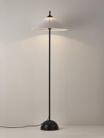 Lampa podłogowa z podstawą z marmuru Vica, Biały, czarny, marmurowy, Ø 50 x W 160 cm