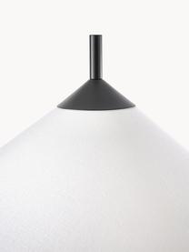 Lampada da terra con base in marmo Vica, Paralume: lino (100% poliestere), Struttura: marmo, Bianco, nero, marmorizzato, Alt. 160 cm