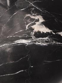 Lampada da terra con base in marmo Vica, Paralume: lino (100% poliestere), Struttura: marmo, Bianco, nero, marmorizzato, Alt. 160 cm