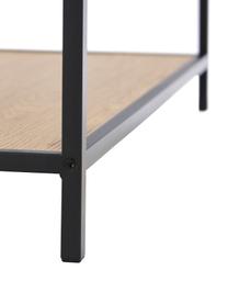 Regal Seaford, Einlegeböden: Mitteldichte Holzfaserpla, Gestell: Metall, pulverbeschichtet, Holzoptik, Schwarz, B 77 x H 150 cm