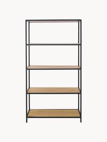 Wandrek Seaford, Frame: gepoedercoat metaal, Beige in houtoptiek, zwart, B 77 x H 150 cm