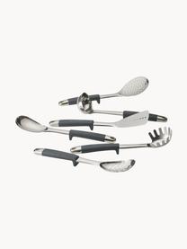 Set de utensilios de cocina Elevate, 7 pzas., Nylon endurecido, silicona, Plateado, negro, Set de diferentes tamaños