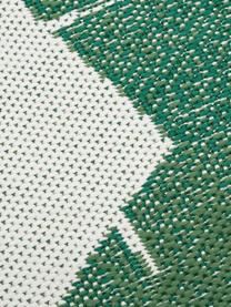 Vnitřní a venkovní koberec se vzorem listů Jungle, 86 % polypropylen, 14 % polyester, Krémově bílá, zelená, Š 80 cm, D 150 cm (velikost XS)