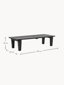 Holz-Couchtisch Riber, Holz, Schwarz, B 150 x T 60 cm