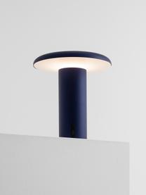 Lampa stołowa LED z funkcją przyciemniania Takku, Metal powlekany, Ciemny niebieski, Ø 18 x W 19 cm