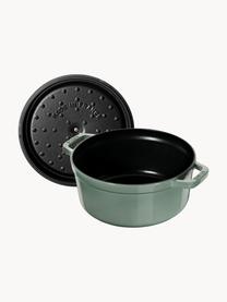 Ronde braadpan La Cocotte uit gietijzer, Geëmailleerd gietijzer, Turquoise groen, glanzend, Ø 28 x H 18 cm