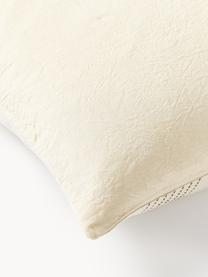 Poszewka na poduszkę z perkalu Graham, Złamana biel, S 40 x D 80 cm