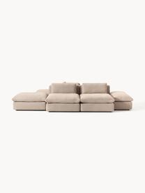 Sofa modułowa XL Felix, Tapicerka: 100% poliester Dzięki tka, Nogi: tworzywo sztuczne Ten pro, Beżowa tkanina, B 360 x T 240 cm