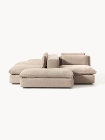 Sofa modułowa XL Felix, Tapicerka: 100% poliester Dzięki tka, Nogi: tworzywo sztuczne Ten pro, Beżowa tkanina, B 360 x T 240 cm