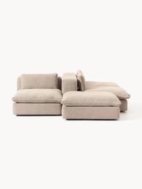 Sofa modułowa XL Felix, Tapicerka: 100% poliester Dzięki tka, Nogi: tworzywo sztuczne Ten pro, Beżowa tkanina, B 360 x T 240 cm