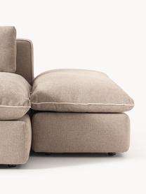 Sofa modułowa XL Felix, Tapicerka: 100% poliester Dzięki tka, Nogi: tworzywo sztuczne Ten pro, Beżowa tkanina, B 360 x T 240 cm