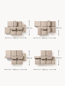 Salon lounge modulable XL Felix, Tissu beige, larg. 360 x prof. 240 cm