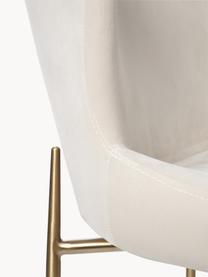 Zamatová čalúnená stolička Tess, Zamatová svetlobéžová, odtiene zlatej, Š 49 x H 64 cm