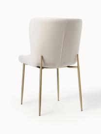 Zamatová čalúnená stolička Tess, Zamatová svetlobéžová, odtiene zlatej, Š 49 x H 64 cm