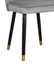 Sametová čalouněná židle Monti, Šedá, Š 55 cm, H 66 cm