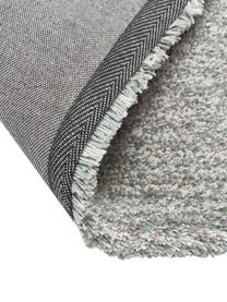 Tapis de couloir moelleux à poils longs gris/vert menthe Marsha, Gris, vert menthe, larg. 80 x long. 200 cm