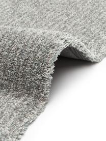 Tapis de couloir moelleux à poils longs gris/vert menthe Marsha, Gris, vert menthe, larg. 80 x long. 200 cm
