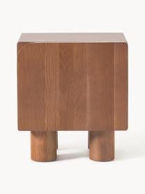 Noční stolek z dubového dřeva Cadi, Dubové dřevo, hnědě lakováné, Š 50 cm, V 55 cm