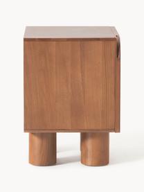 Nočný stolík z dubového dreva Cadi, Dubové drevo, hnedá lakovaná, Š 50 x V 55 cm