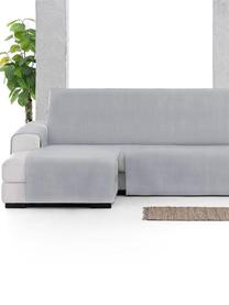 Copertura divano angolare Levante, 65% cotone, 35% poliestere, Grigio, Larg. 150 x Lung. 240 cm, chaise-longue a destra