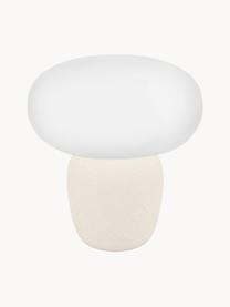 Petite lampe à poser Cahuama, Beige, blanc, Ø 28 x haut. 30 cm