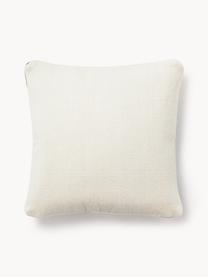 Housse de coussin 50x50 motif abstrait Aylin, 85 % laine, 15 % coton, Tons beiges, larg. 50 x long. 50 cm