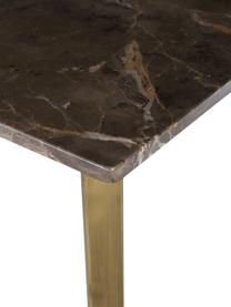 Mramorový konzolový stolek s mosazným rámem Emperor, Mosazná, tmavě hnědá, béžová