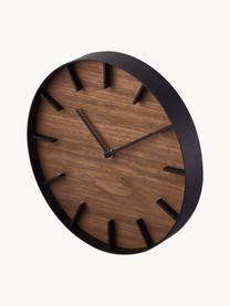 Orologio da parete Rin, Quadrante: legno, Nero, legno scuro, Ø 27 cm