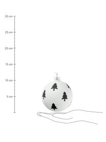 Boule de Noël Bullerbü Ø 10 cm, 6 élém., Blanc, noir, Ø 10 cm