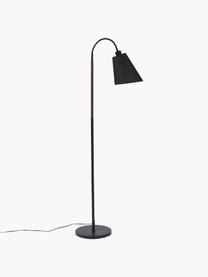 Lampa na čítanie s drevenou dekoráciou Ljusdal, Čierna, orechové drevo, V 140 cm