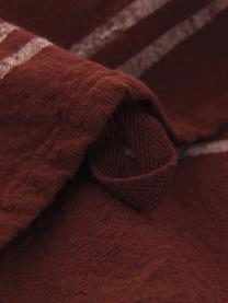 Ręcznik kuchenny z bawełny Julianne, 100% bawełna, Bordowy, beżowy, S 50 x D 70 cm