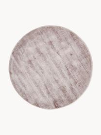 Ručně tkaný kulatý viskózový koberec Jane, Levandulová, Ø 115 cm (velikost S)