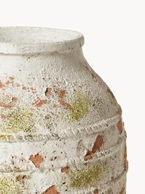 Cache-pot en béton Porto, haut. 71 cm, Béton, Blanc cassé, terracotta, vert, Ø 51 x haut. 71 cm