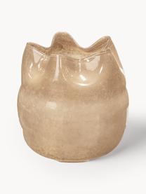 Vase en verre soufflé bouche Esther, haut. 30 cm, Verre, soufflé bouche, Beige, Ø 30 x haut. 30 cm