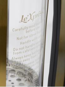 Konvička na kávu Le’Xpress, Borosilikátové sklo, potažený kov, Transparentní, mosazná, 1 l