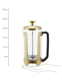 Caffettiera dorata/trasparente Le’Xpress, Vetro borosilicato, metallo, rivestito, Trasparente, ottonato, 1 l