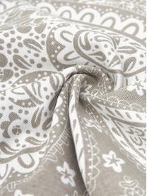 Housse de coussin 45x45 motif paisley Manon, 100 % coton bio, certifié GOTS, Taupe, larg. 45 x long. 45 cm