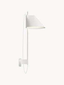 Dimbare LED wandlamp Yuh met timerfunctie, Lampenkap: gelakt aluminium, Wit, B 30 x H 63 cm