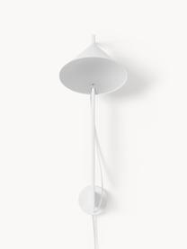 Dimmbare LED-Wandleuchte Yuh mit Timerfunktion, Lampenschirm: Aluminium, lackiert, Weiss, B 30 x H 63 cm